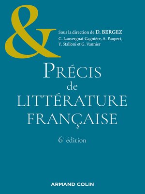 cover image of Précis de littérature française--6e éd.
